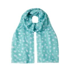 SCA064 Scarf, Abstract Spots - Turquoise