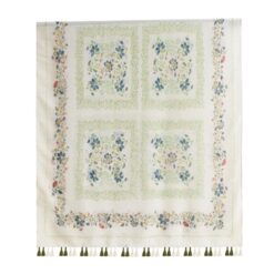 Alternative view of SCA183 Scarf, Fine Floral - White
