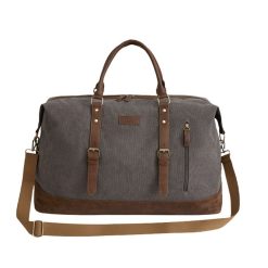 BAGE004DGY Large Canvas Travel Bag - Dark Grey