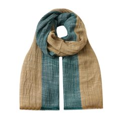 SCA253 Scarf, Woven Two Tone Stripe - Taupe