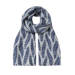 SCA266 Scarf, Abstract Leaves - Blue