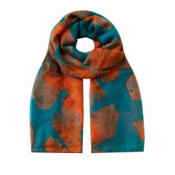 SCA278 Scarf, Abstract Floral - Orange