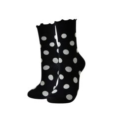 SOC034BL Socks, Polka Dot - Black
