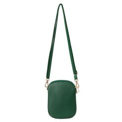 Alternative view of BAGF055G Leather Cross Body Oval Bag - Green