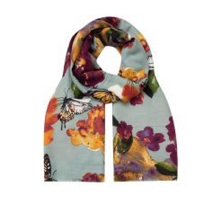 SCA528 Pashmina, Peonies with Butterflies