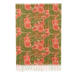 Alternative view of SCA538 Scarf, Pink Floral Fern
