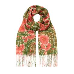 SCA538 Scarf, Pink Floral Fern