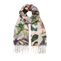 SCA542 Scarf, Pink Botanical