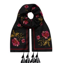 SCA570 Scarf, Roses - Red
