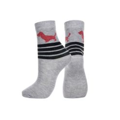 Alternative view of SOC057 Socks - Stripe Dog